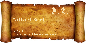 Majland Kund névjegykártya